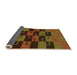 Thickness of Patterned Dark Bisque Brown Rug, pat1153org