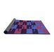 Thickness of Patterned Plum Velvet Purple Rug, pat1153pur