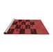 Sideview of Machine Washable Transitional Cranberry Red Rug, wshpat1153rd