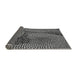 Thickness of Patterned Charcoal Black Rug, pat1154gry