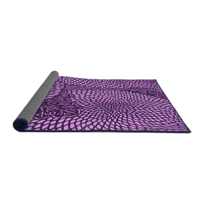 Thickness of Patterned Purple Rug, pat1154pur