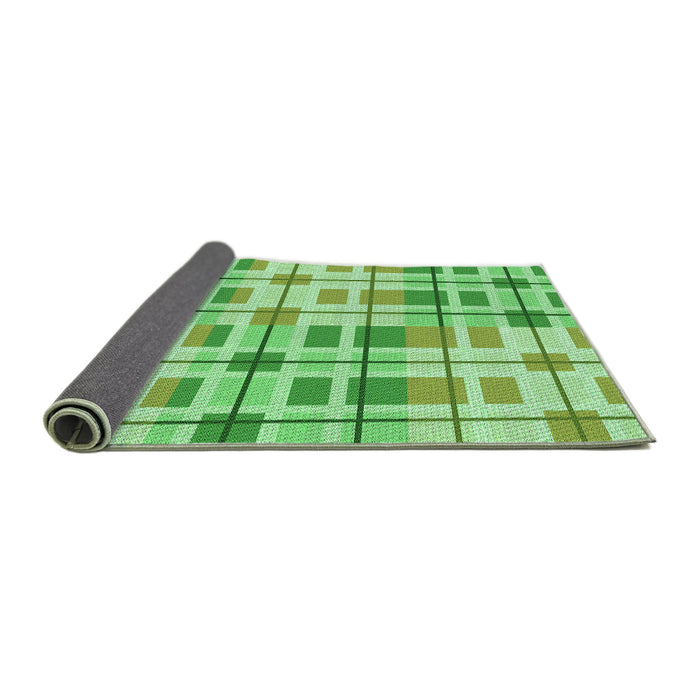 Thickness of Patterned Jade Green Rug, pat1155grn