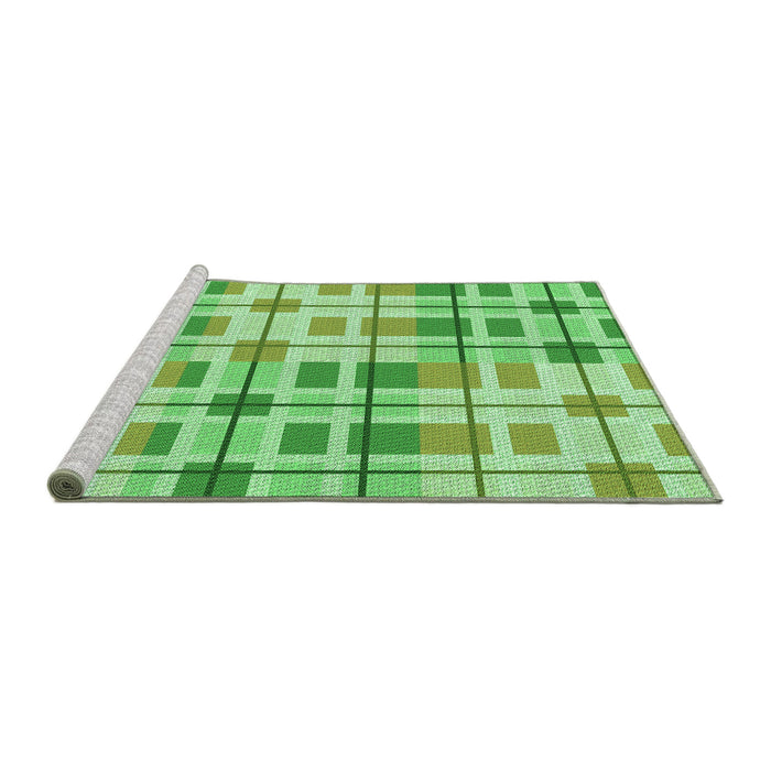 Sideview of Machine Washable Transitional Jade Green Rug, wshpat1155grn