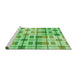 Sideview of Machine Washable Transitional Jade Green Rug, wshpat1155grn