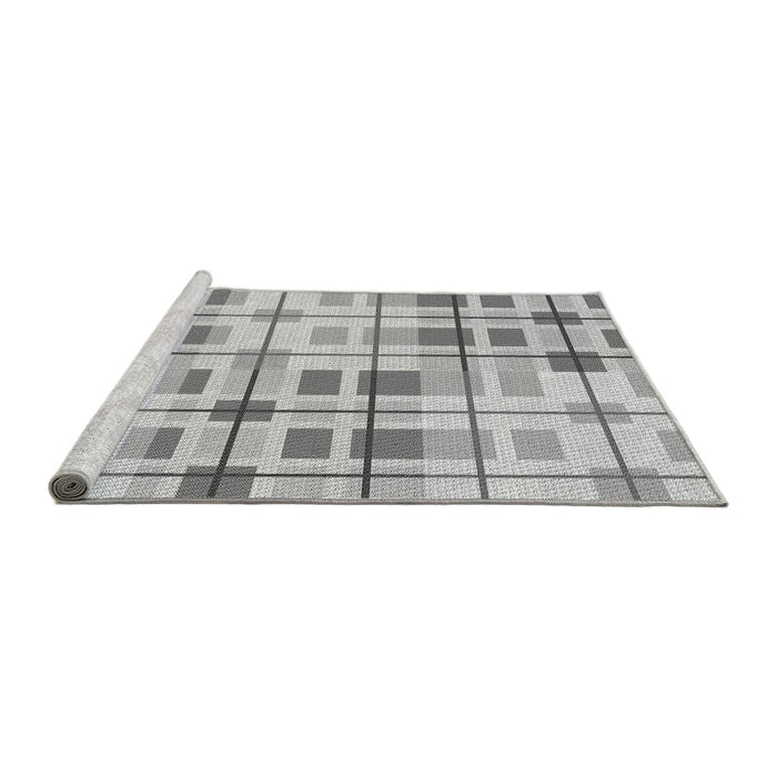 Sideview of Machine Washable Transitional Gray Rug, wshpat1155gry