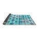 Thickness of Patterned Blue Ivy Blue Rug, pat1155lblu