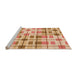 Sideview of Machine Washable Transitional Orange Rug, wshpat1155org