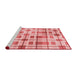 Sideview of Machine Washable Transitional Pink Rug, wshpat1155rd