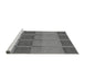 Sideview of Machine Washable Transitional Grey Gray Rug, wshpat1156gry