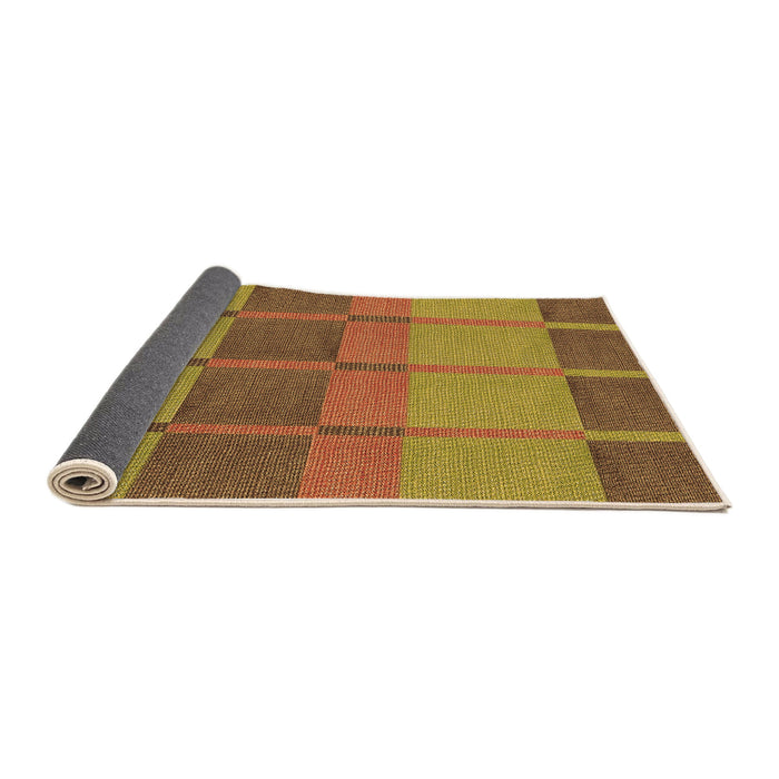 Thickness of Patterned Mahogany Brown Rug, pat1156org