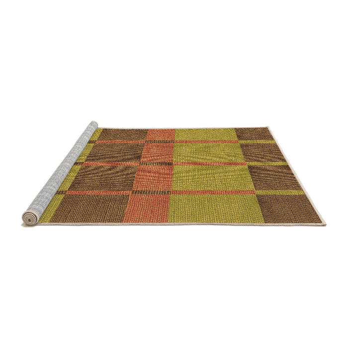 Sideview of Machine Washable Transitional Mahogany Brown Rug, wshpat1156org
