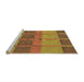 Sideview of Machine Washable Transitional Mahogany Brown Rug, wshpat1156org