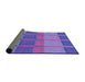 Thickness of Patterned Purple Mimosa Purple Rug, pat1156pur