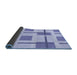 Thickness of Patterned Light Slate Blue Rug, pat1157blu