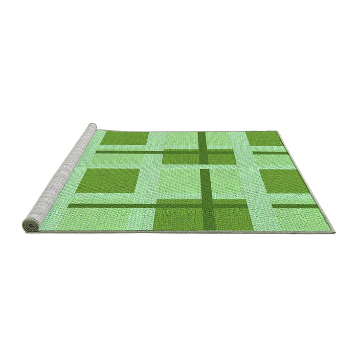 Sideview of Machine Washable Transitional Jade Green Rug, wshpat1157grn