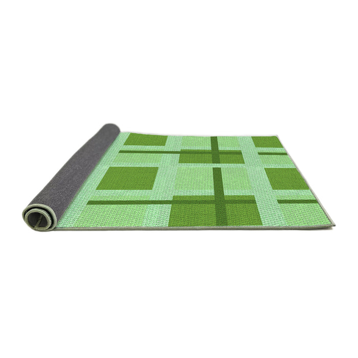 Thickness of Patterned Jade Green Rug, pat1157grn