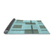 Thickness of Patterned Blue Rug, pat1157lblu