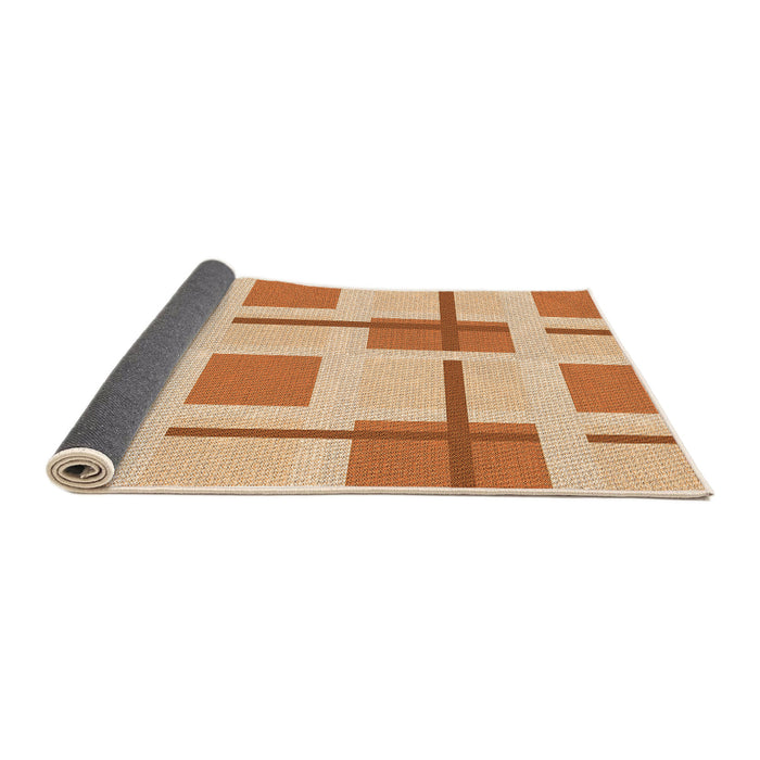 Thickness of Patterned Neon Orange Rug, pat1157org