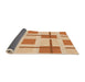 Thickness of Patterned Neon Orange Rug, pat1157org