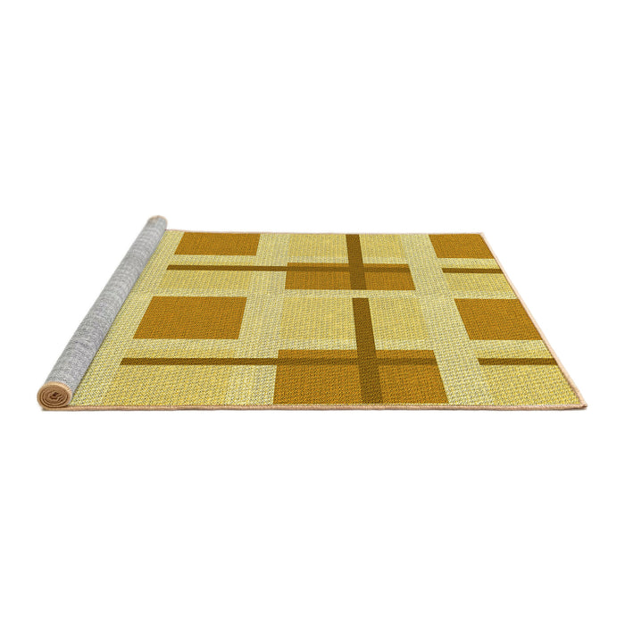 Sideview of Machine Washable Transitional Orange Rug, wshpat1157yw