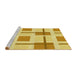 Sideview of Machine Washable Transitional Orange Rug, wshpat1157yw