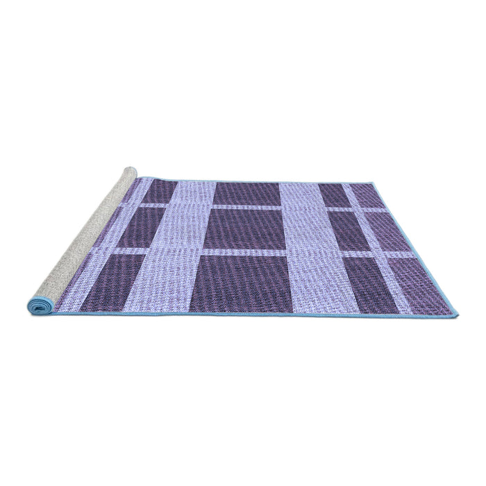 Sideview of Machine Washable Transitional Purple Mimosa Purple Rug, wshpat1158blu
