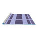 Sideview of Machine Washable Transitional Purple Mimosa Purple Rug, wshpat1158blu