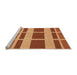 Sideview of Machine Washable Transitional Orange Rug, wshpat1158org