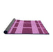 Thickness of Patterned Violet Purple Rug, pat1158pur