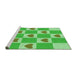 Sideview of Machine Washable Transitional Neon Green Rug, wshpat1159grn