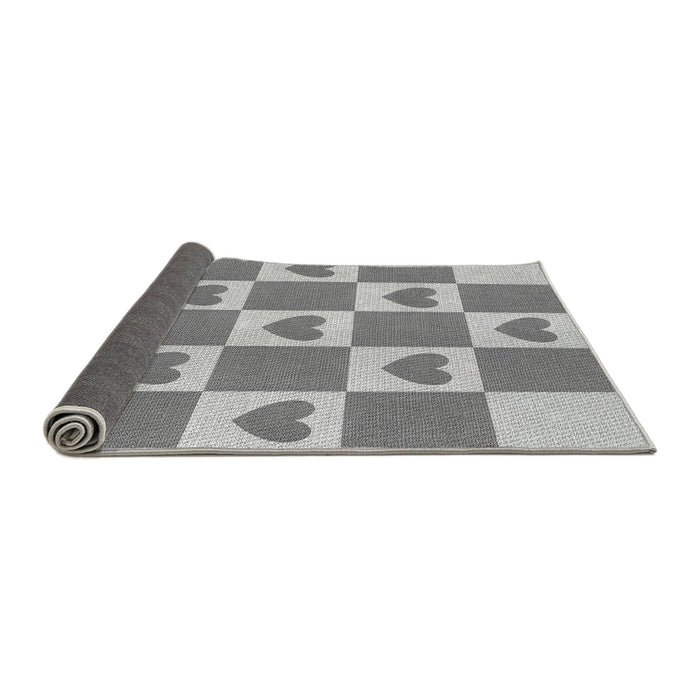 Thickness of Patterned Silver Gray Rug, pat1159gry