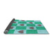 Thickness of Patterned Light Sea Green Rug, pat1159lblu