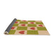 Thickness of Patterned Chrome Gold Yellow Rug, pat1159org