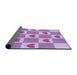 Thickness of Patterned Mauve Purple Rug, pat1159pur