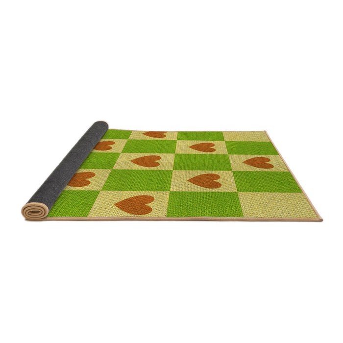 Thickness of Patterned Green Rug, pat1159yw