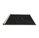 Sideview of Machine Washable Transitional Black Rug, wshpat116gry