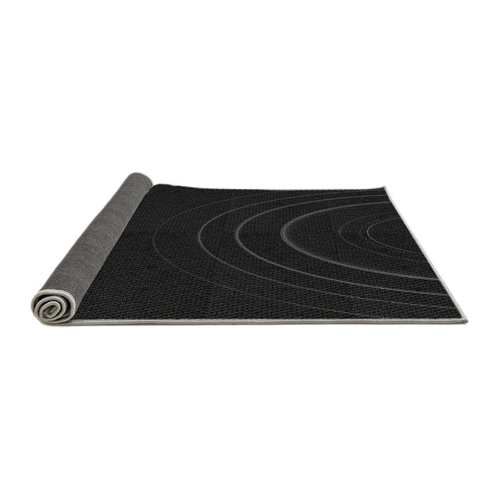 Thickness of Patterned Black Rug, pat116gry