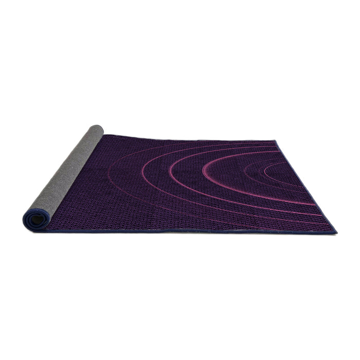 Thickness of Patterned Black Rug, pat116pur