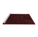 Sideview of Machine Washable Transitional Chocolate Brown Rug, wshpat116rd