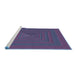 Sideview of Machine Washable Transitional Purple Rug, wshpat1160blu