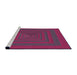 Sideview of Machine Washable Transitional Raspberry Red Rug, wshpat1160pur