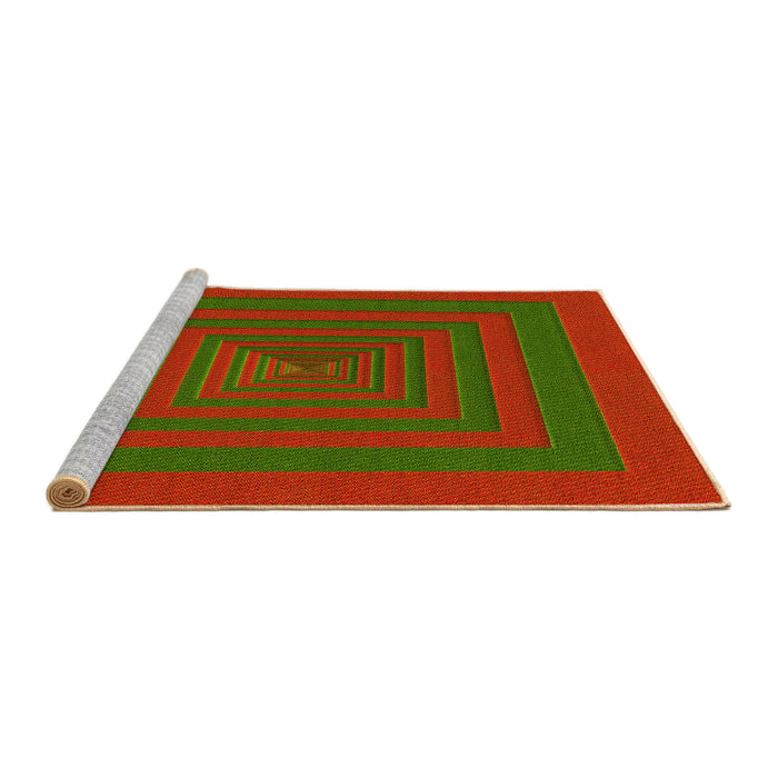 Sideview of Machine Washable Transitional Red Rug, wshpat1160yw
