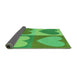 Thickness of Patterned Neon Green Rug, pat1161grn