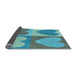 Thickness of Patterned Deep-Sea Green Rug, pat1161lblu