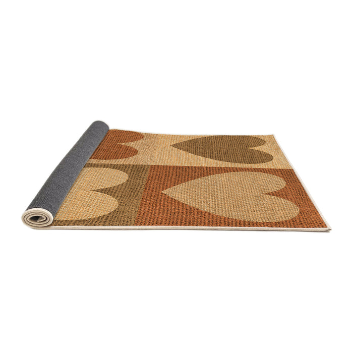 Thickness of Patterned Orange Rug, pat1161org