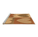 Sideview of Machine Washable Transitional Orange Rug, wshpat1161org