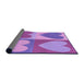 Thickness of Patterned Bright Lilac Purple Rug, pat1161pur