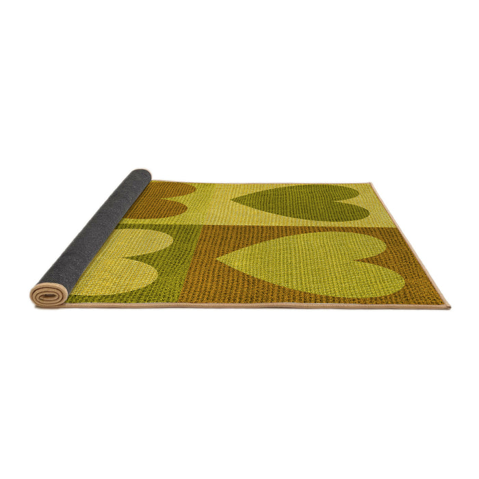 Thickness of Patterned Dark Bisque Brown Rug, pat1161yw