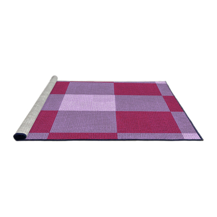 Sideview of Machine Washable Transitional Pink Rug, wshpat1162pur