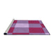 Sideview of Machine Washable Transitional Pink Rug, wshpat1162pur